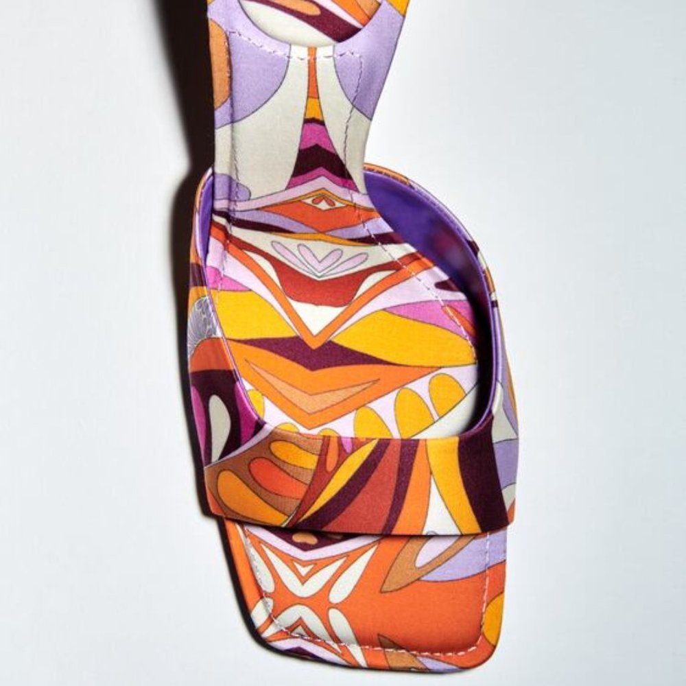 PRINTED HIGH HEEL SANDALS Size 6 - Picture 6 of 7